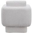 Meridian Furniture Alessandra Cream Chenille Fabric Swivel Accent Chair