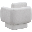 Meridian Furniture Alessandra Cream Chenille Fabric Swivel Accent Chair