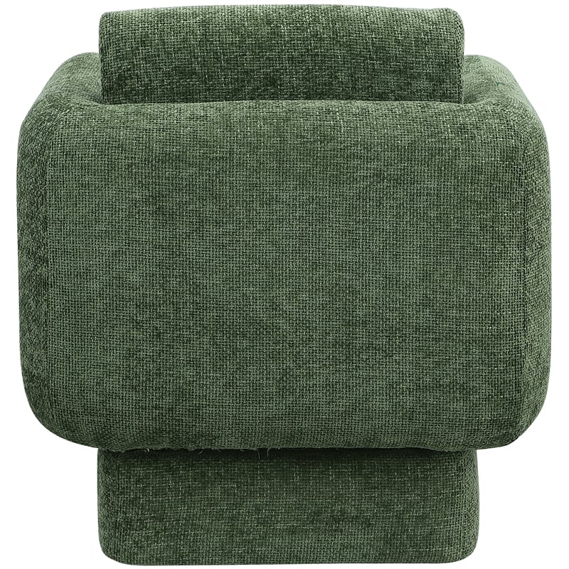 Meridian Furniture Alessandra Green Chenille Fabric Swivel Accent Chair