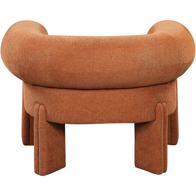 meridian furniture stefano cognac fabric accent chair