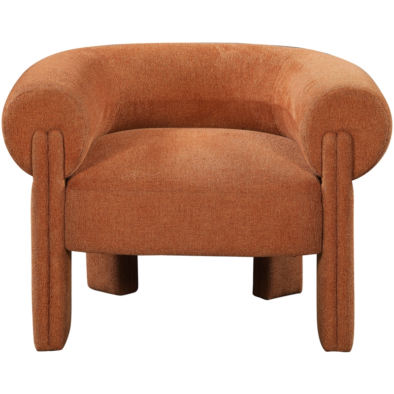meridian furniture stefano cognac fabric accent chair
