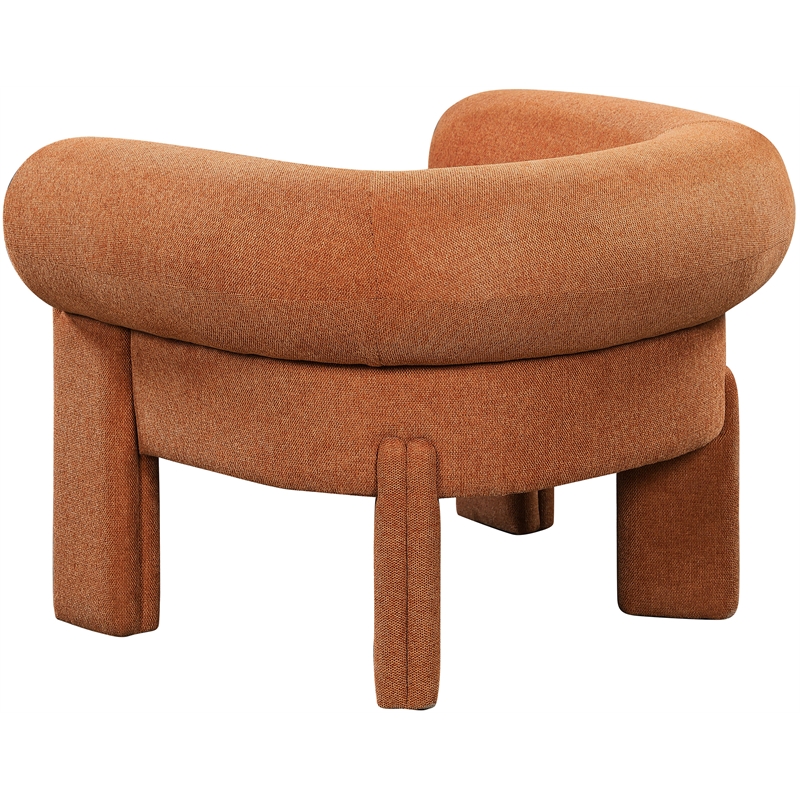 meridian furniture stefano cognac fabric accent chair