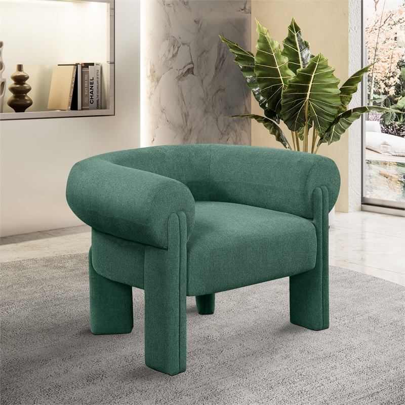 Meridian Furniture Stefano Green Fabric Accent Chair