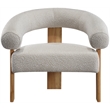 Meridian Furniture Winston Cream Boucle Fabric Accent Chair