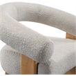Meridian Furniture Winston Cream Boucle Fabric Accent Chair