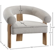 Meridian Furniture Winston Cream Boucle Fabric Accent Chair