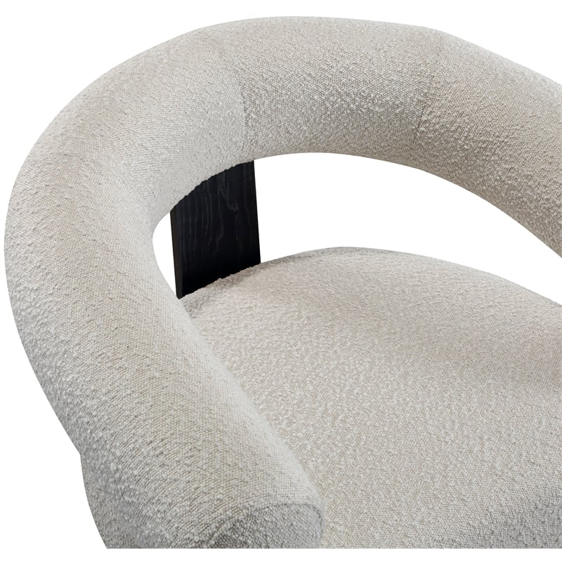 Meridian Furniture Winston Cream Boucle Fabric Accent Chair