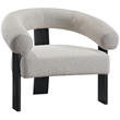 Meridian Furniture Winston Cream Boucle Fabric Accent Chair