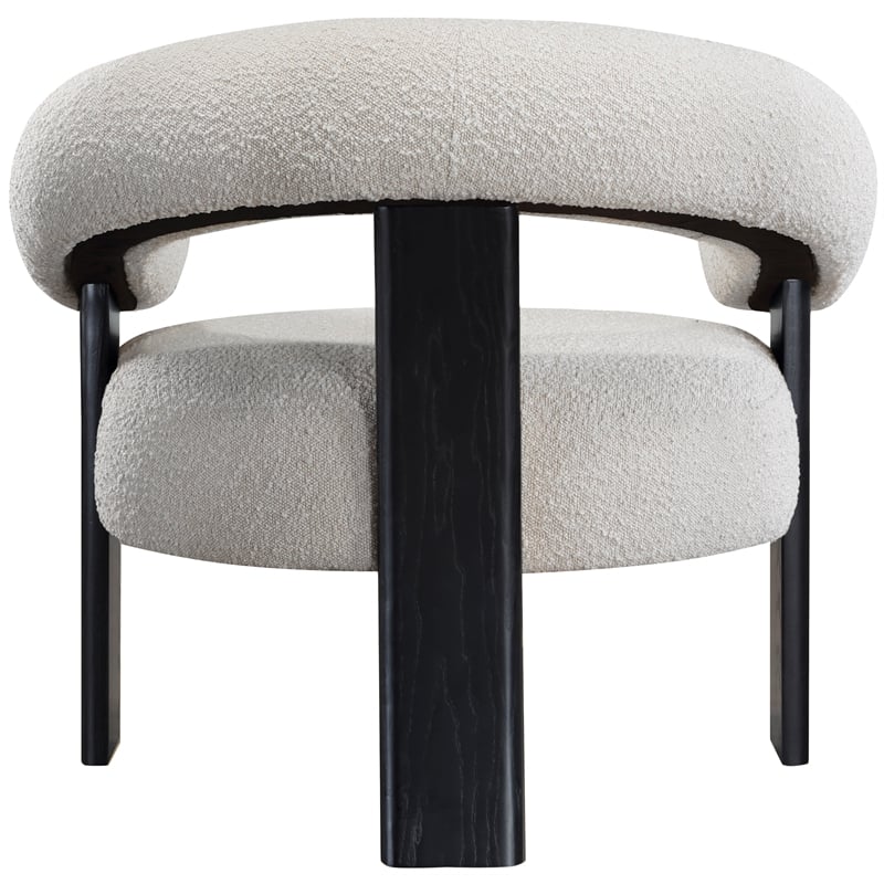 Meridian Furniture Winston Cream Boucle Fabric Accent Chair