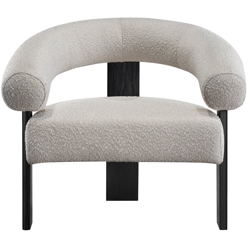 Meridian Furniture Winston Cream Boucle Fabric Accent Chair