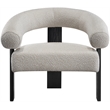 Meridian Furniture Winston Cream Boucle Fabric Accent Chair