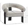 Meridian Furniture Winston Cream Boucle Fabric Accent Chair