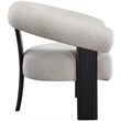 Meridian Furniture Winston Cream Boucle Fabric Accent Chair