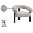 Meridian Furniture Winston Cream Boucle Fabric Accent Chair