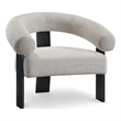 Meridian Furniture Winston Cream Boucle Fabric Accent Chair