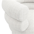 Meridian Furniture Valentina Cream Linen Textured Fabric Accent Swivel Chair