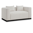 Meridian Furniture Alfie Beige Linen Textured Fabic Loveseat