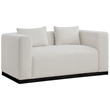 Meridian Furniture Alfie Beige Linen Textured Fabic Loveseat