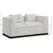 Meridian Furniture Alfie Beige Linen Textured Fabic Loveseat