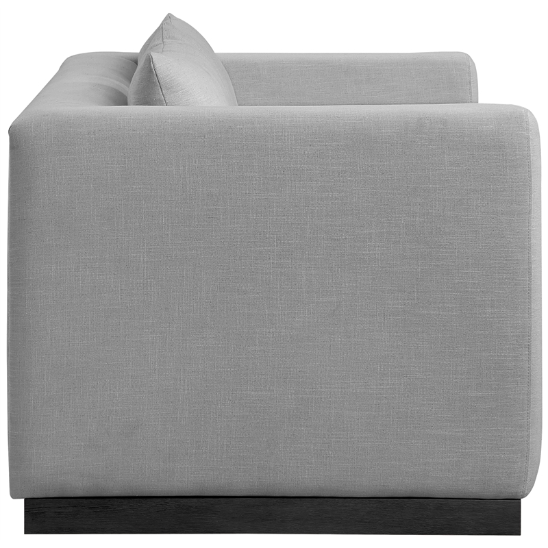 Meridian Furniture Alfie Grey Linen Textured Fabic Loveseat