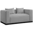 Meridian Furniture Alfie Grey Linen Textured Fabic Loveseat