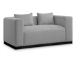 Meridian Furniture Alfie Grey Linen Textured Fabic Loveseat