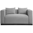 Meridian Furniture Alfie Grey Linen Textured Fabic Loveseat