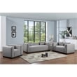 Meridian Furniture Alfie Grey Linen Textured Fabic Loveseat