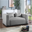 Meridian Furniture Alfie Grey Linen Textured Fabic Loveseat