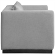 Meridian Furniture Alfie Grey Linen Textured Fabic Loveseat