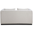 Meridian Furniture Lucia Beige Linen Textured Fabric Loveseat