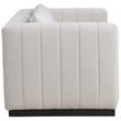 Meridian Furniture Lucia Beige Linen Textured Fabric Loveseat