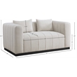 Meridian Furniture Lucia Beige Linen Textured Fabric Loveseat