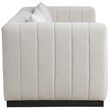 Meridian Furniture Lucia Beige Linen Textured Fabric Sofa