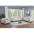 Meridian Furniture Lucia Beige Linen Textured Fabric Sofa