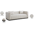 Meridian Furniture Lucia Beige Linen Textured Fabric Sofa