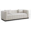Meridian Furniture Lucia Beige Linen Textured Fabric Sofa