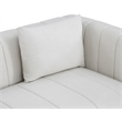 Meridian Furniture Lucia Cream Linen Textured Fabric Loveseat