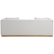 Meridian Furniture Lucia Cream Linen Textured Fabric Sofa