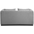 Meridian Furniture Lucia Grey Linen Textured Fabric Loveseat