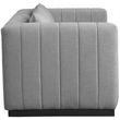 Meridian Furniture Lucia Grey Linen Textured Fabric Loveseat