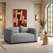 Meridian Furniture Lucia Grey Linen Textured Fabric Loveseat