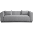 Meridian Furniture Lucia Grey Linen Textured Fabric Sofa
