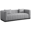 Meridian Furniture Lucia Grey Linen Textured Fabric Sofa