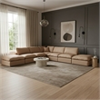 Meridian Furniture Comfy Tan Vegan Leather 7-Pc. Modular Sectional