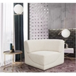 Meridian Furniture Ollie Cream Boucle Fabric Corner