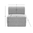 Meridian Furniture Ollie Grey Boucle Fabric Armless