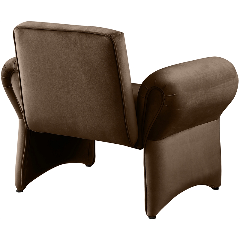 Meridian Furniture Fleurette Brown Velvet Accent Chair