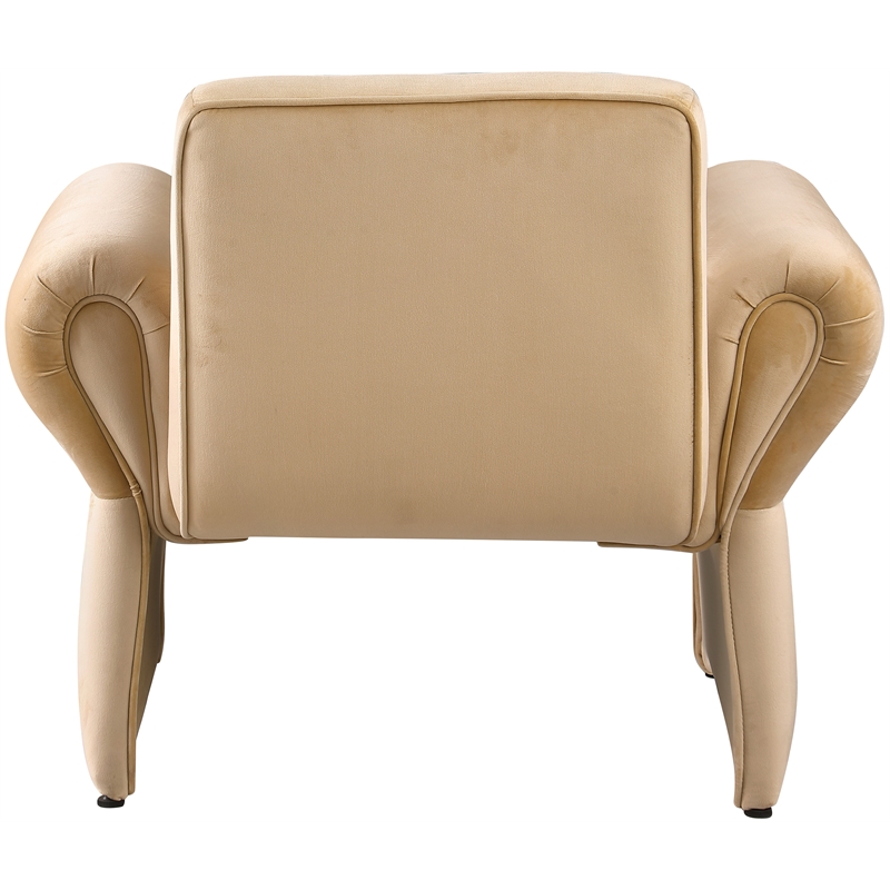 Meridian Furniture Fleurette Camel Velvet Accent Chair