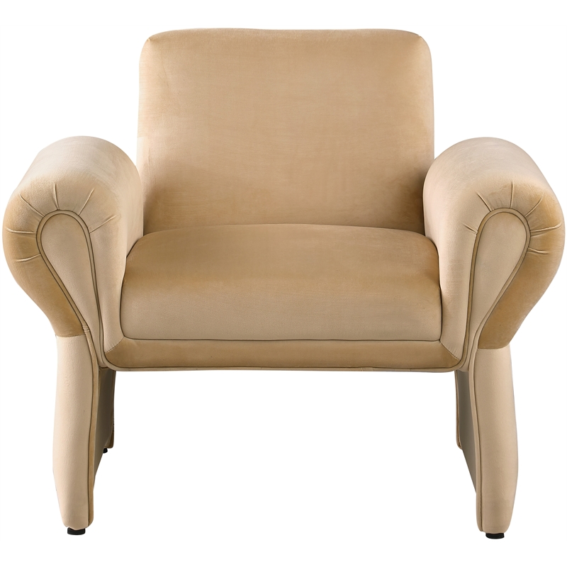 Meridian Furniture Fleurette Camel Velvet Accent Chair